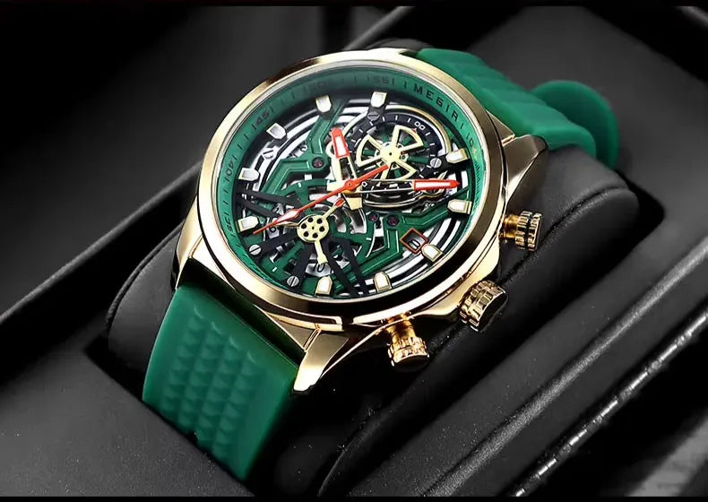 MEGIR Men's Luxury Sports Watch | Luminous Dial & Date Display