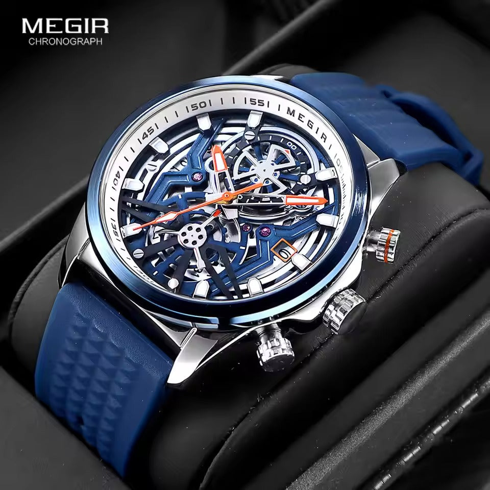 MEGIR Men's Luxury Sports Watch | Luminous Dial & Date Display