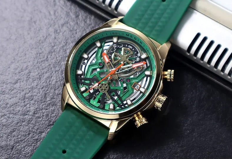 MEGIR Men's Luxury Sports Watch | Luminous Dial & Date Display