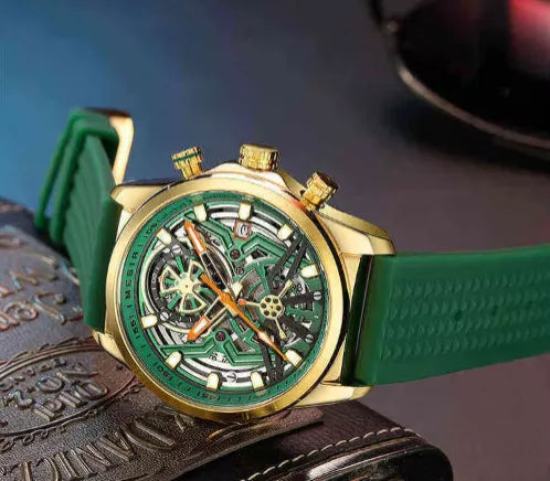 MEGIR Men's Luxury Sports Watch | Luminous Dial & Date Display