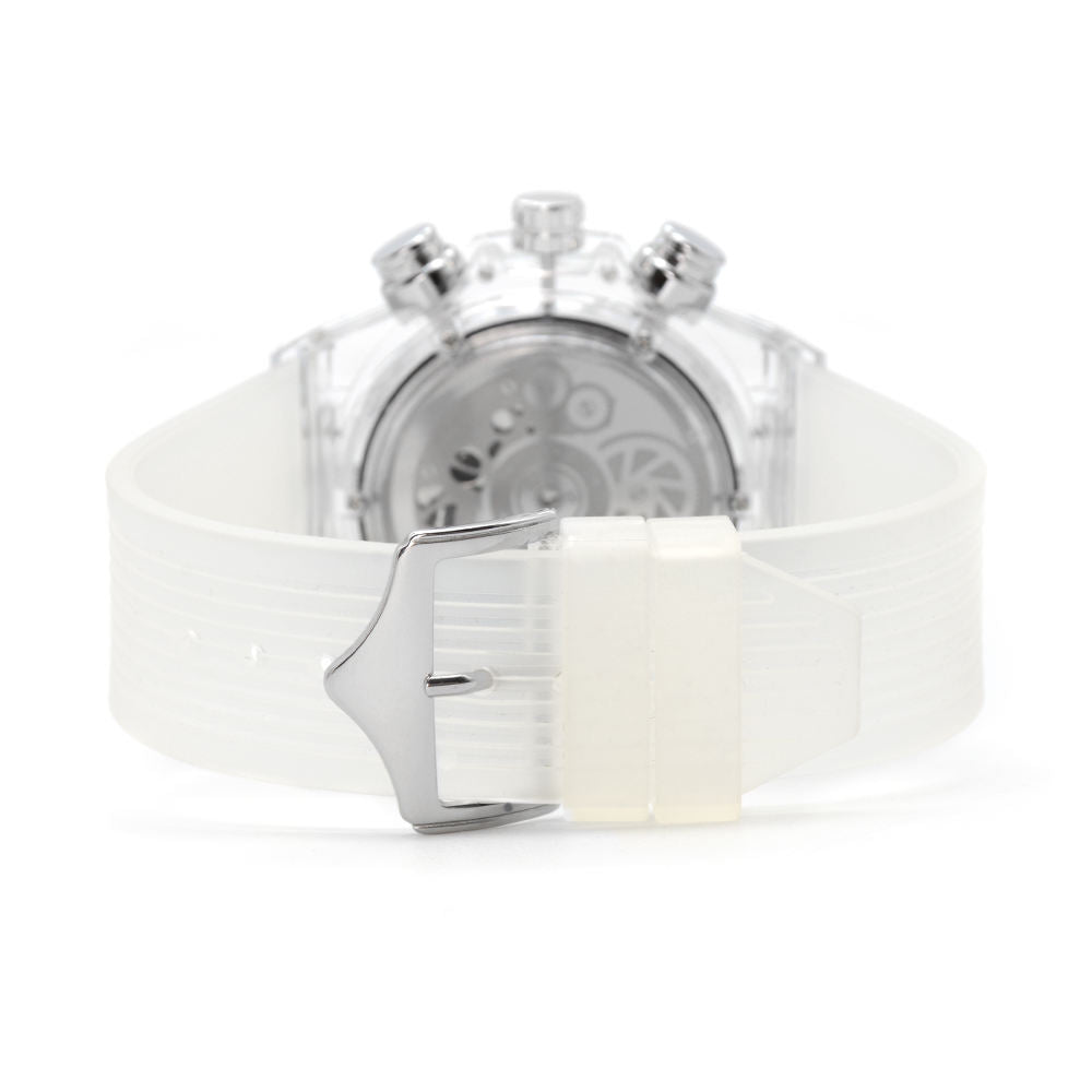 Men's Luxury Business Watch – Hollow Dial, Quartz Movement, Silicone Band - Kasbah Souq